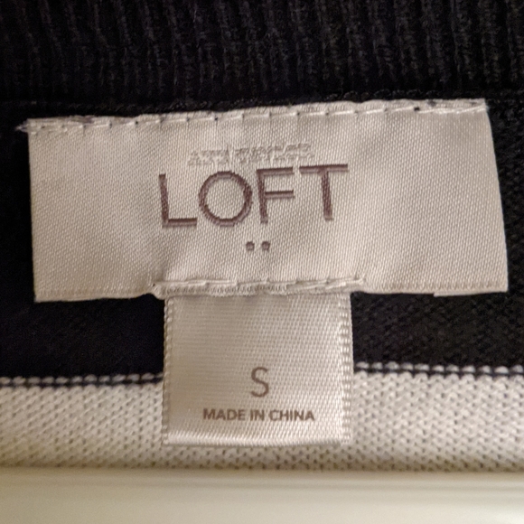2 Sweaters: LOFT Black & White and World Republic Black - Picture 8 of 15